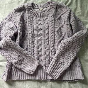 light purple sweater